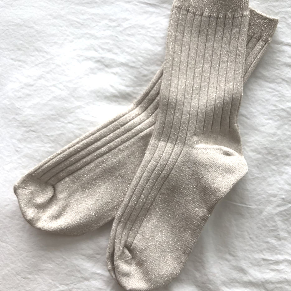 Le Bon Her Lurex Knit Socks