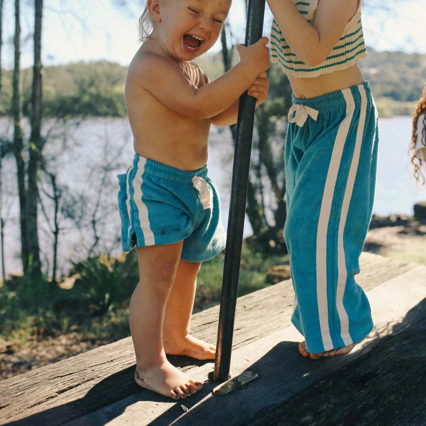 Mini Terry Pant Blue Crush