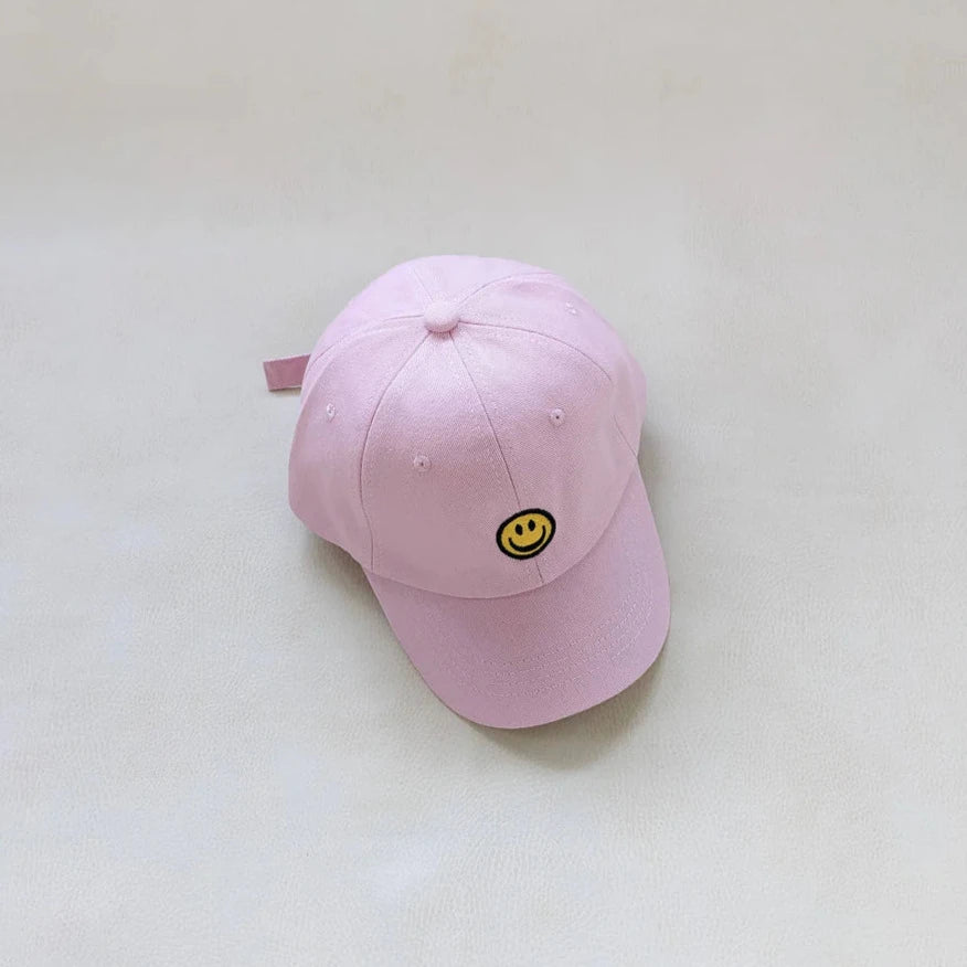 Smiley Embroidery Cap Lilac
