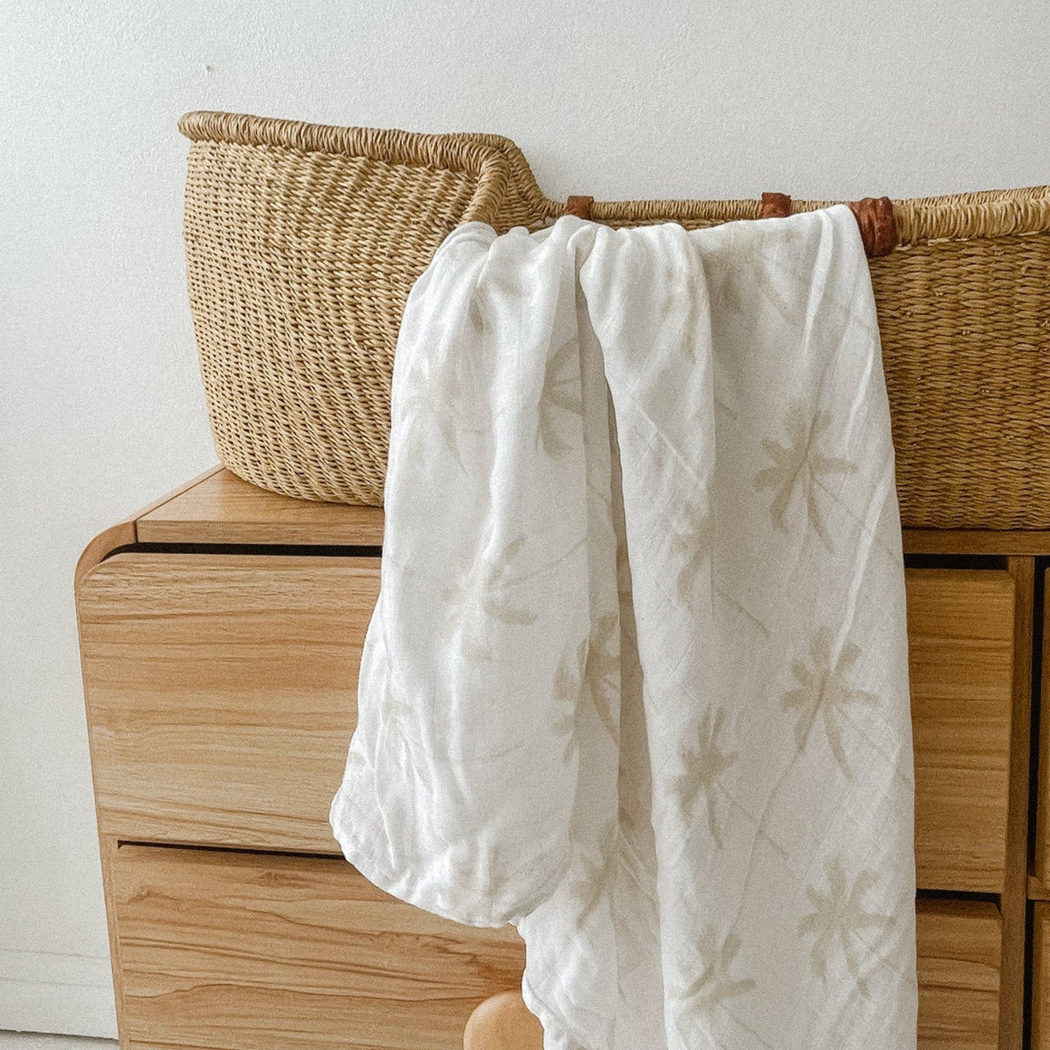 Bamboo Cotton Nude Palm Tree Swaddle