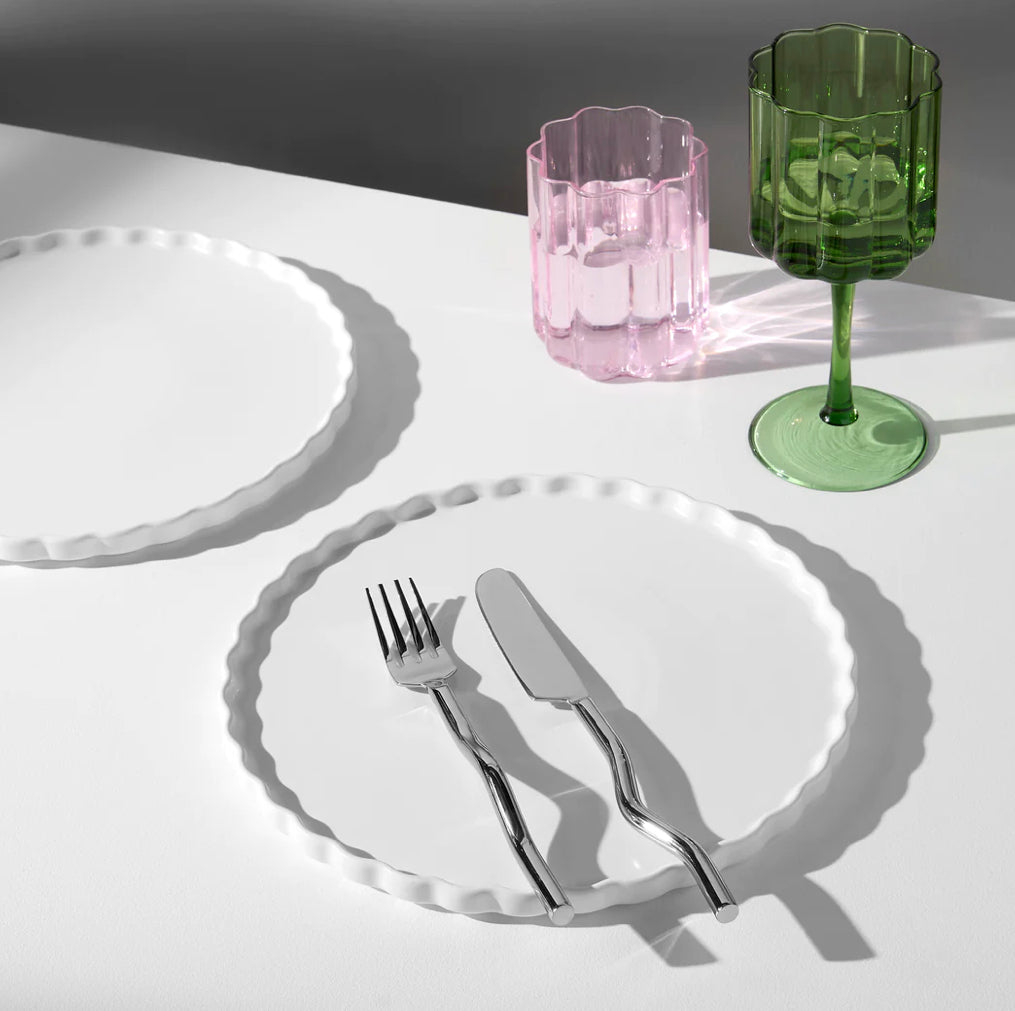 Two x Wave Dinner Plates