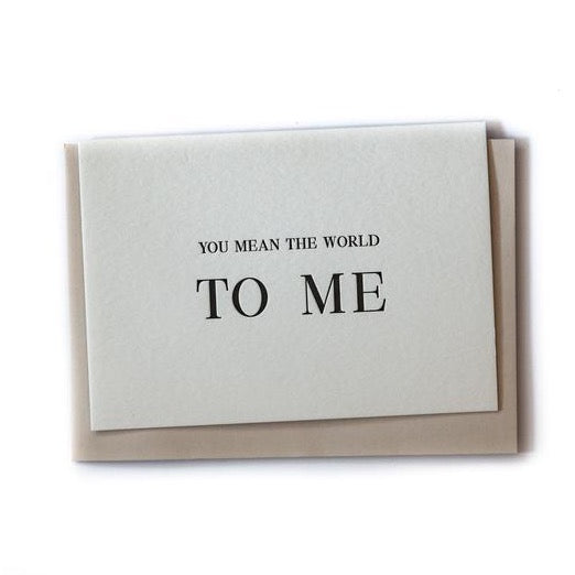 Clare Bernadette “you mean the world” card