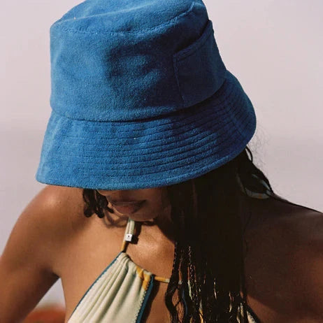 Wave Bucket Hat Cobalt Terry - Commune Bondi