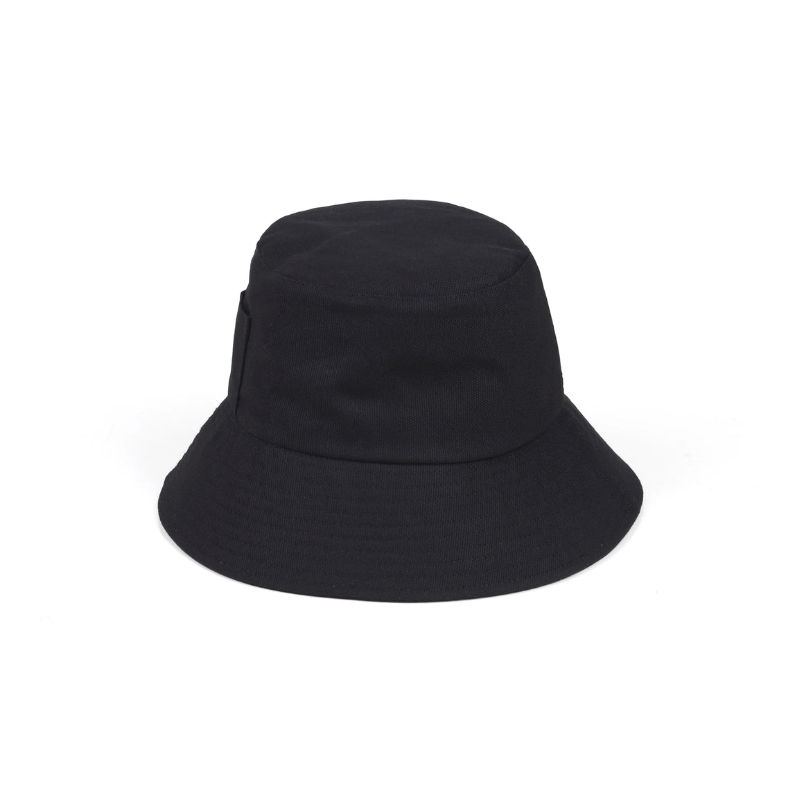 Wave Bucket Hat Black Canvas