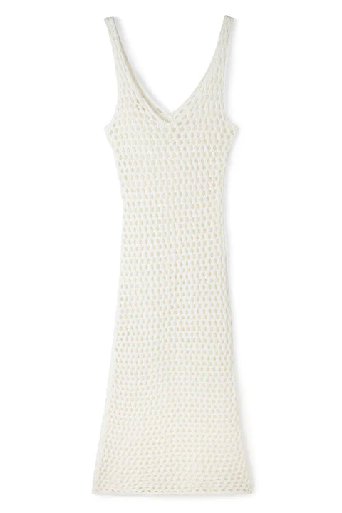 Cotton Crochet Dress White