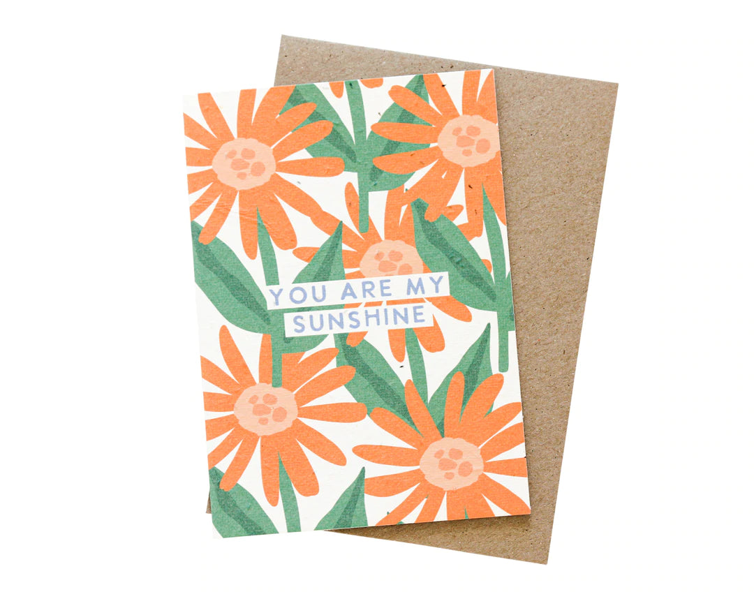 You are my Sunshine Orange Blooming Card
