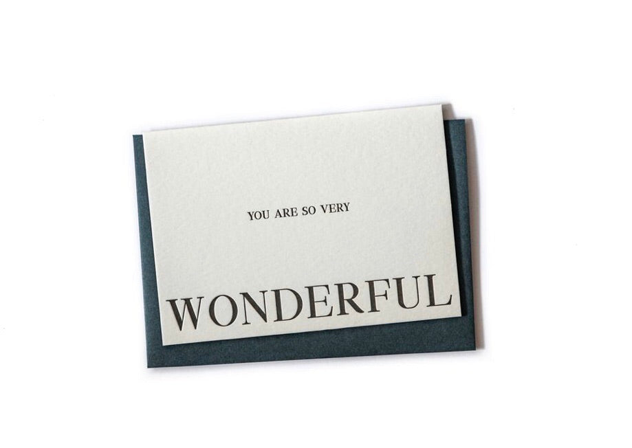 Clare Benadette “ you are wonderful” card